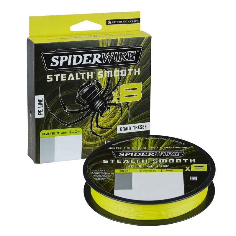 Spiderwire Stealth Smooth Braid 8 Yellow 150m - Sundbybergs Sportfiske