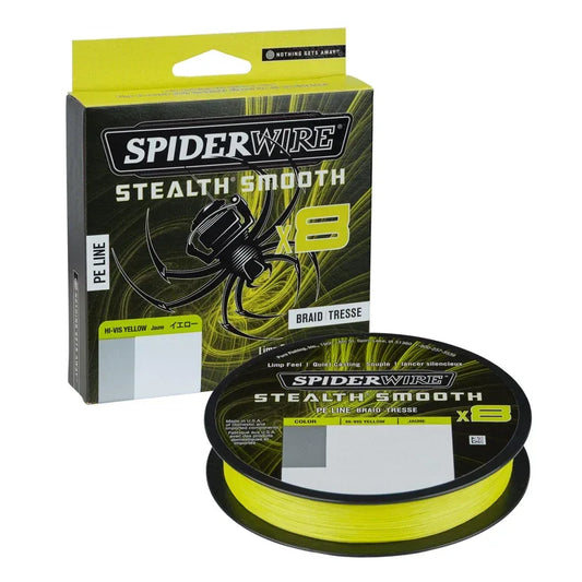 Spiderwire Stealth Smooth Braid 8 Yellow 150m - Sundbybergs Sportfiske