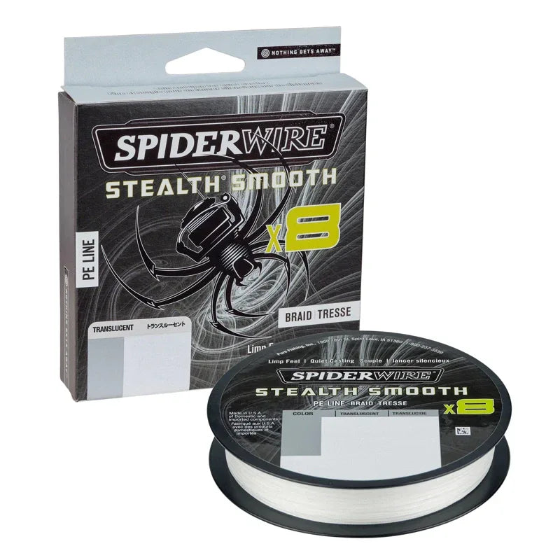 Spiderwire Stealth Smooth Braid 8 Translucent 150m - Sundbybergs Sportfiske