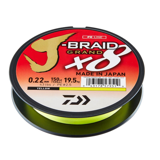 Daiwa J-Braid Grand x8 Yellow