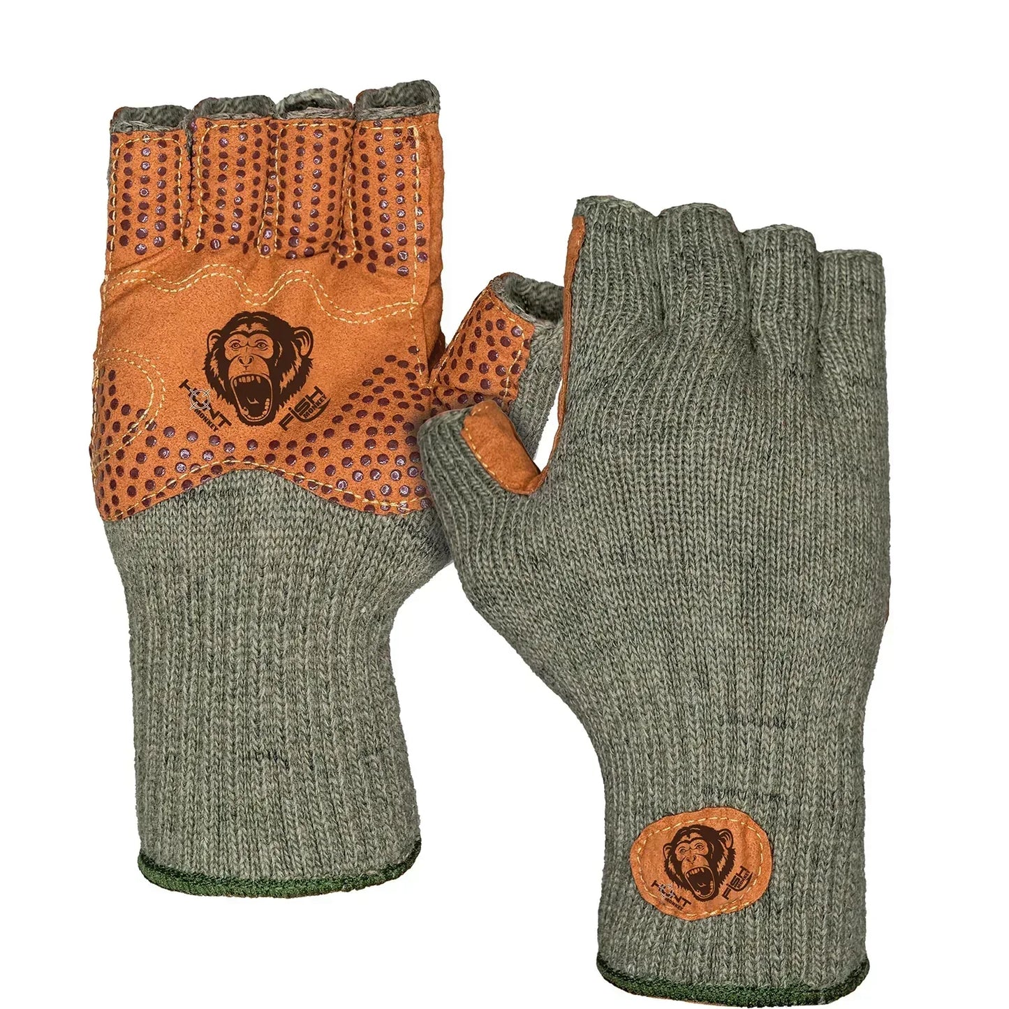 Fish Monkey Wooly Gloves Olive - Sundbybergs Sportfiske